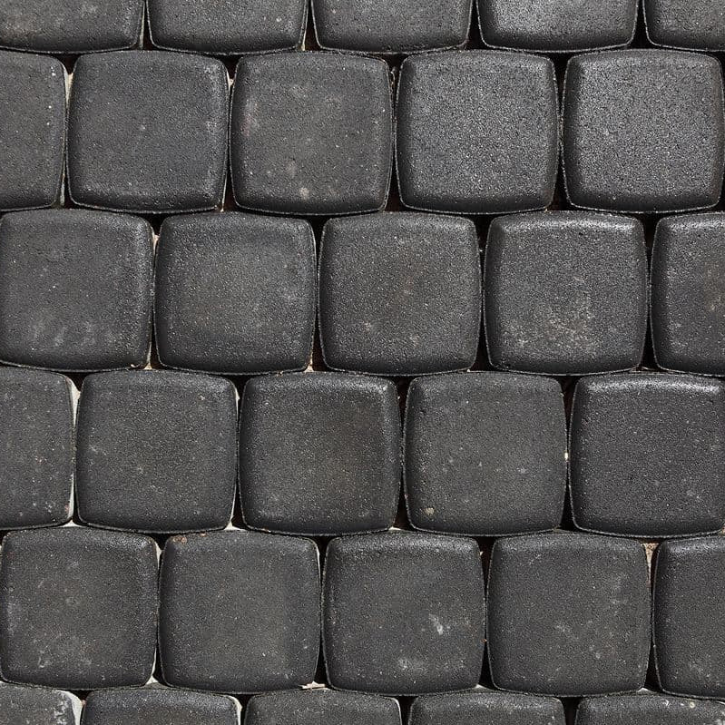 Тротуарная плитка — Брусчатка Классика 115х115х60 — Черный